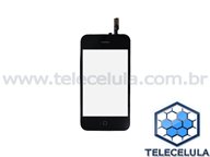 TOUCH SCREEN MONTADO APPLE IPHONE 3G, COM FRAME, �UDIO, CHAVE HOME E BOT�O.